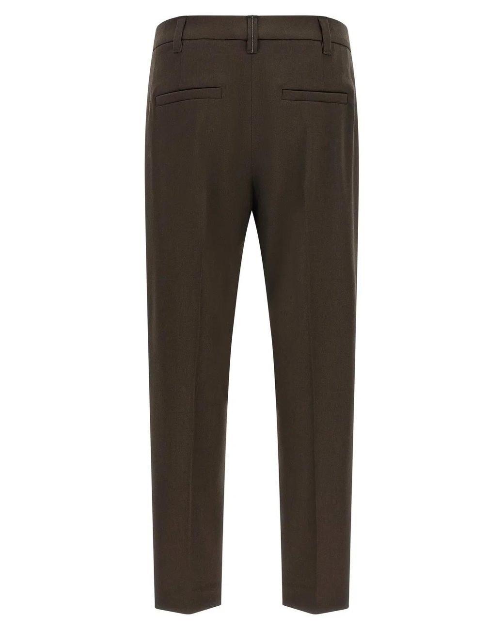 Brunello Cucinelli Gray Virgin Wool Dress Pants