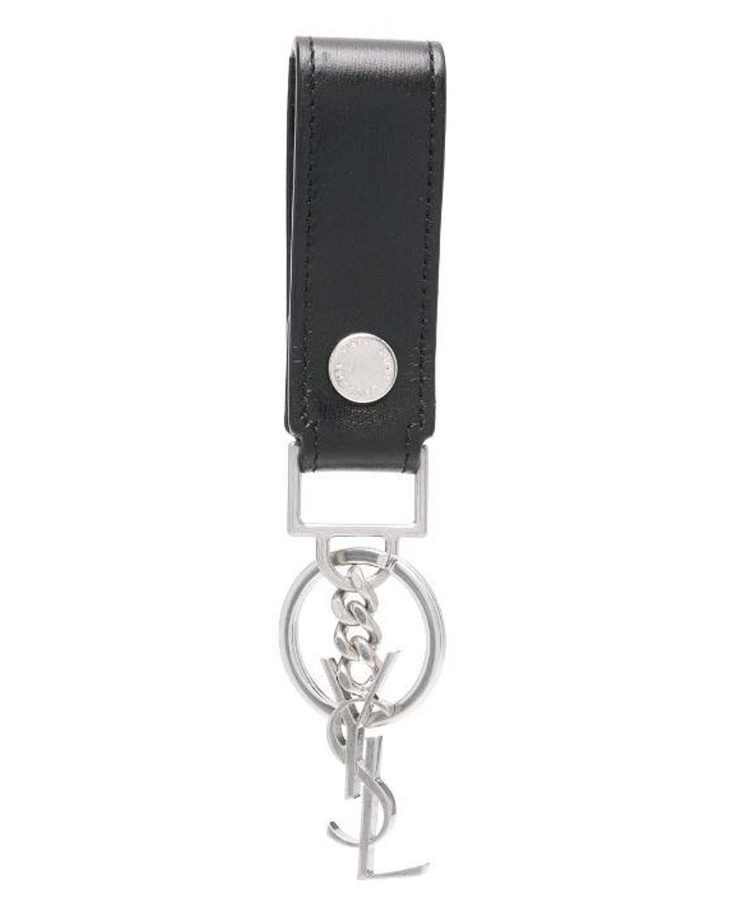 Saint Laurent Black Portachiavi Monogram for men