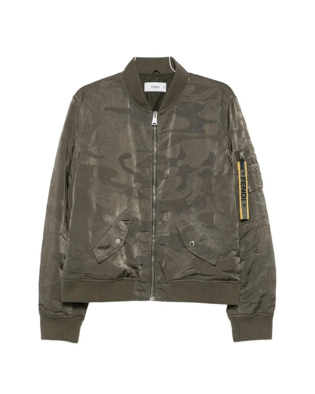 Fendi Green Patchwork Nylon Blouson for men
