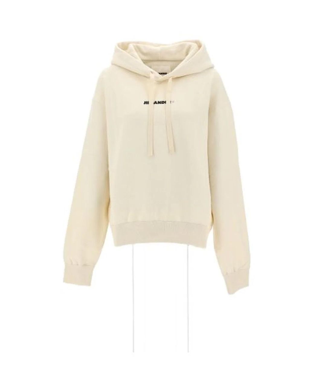 Jil Sander White Cotton Hoodie