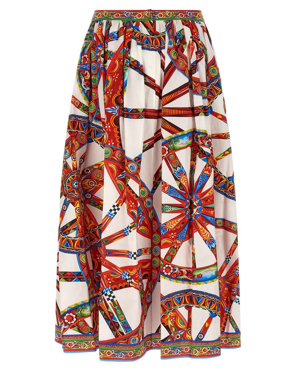 Dolce & Gabbana Red 'carretto' Skirt