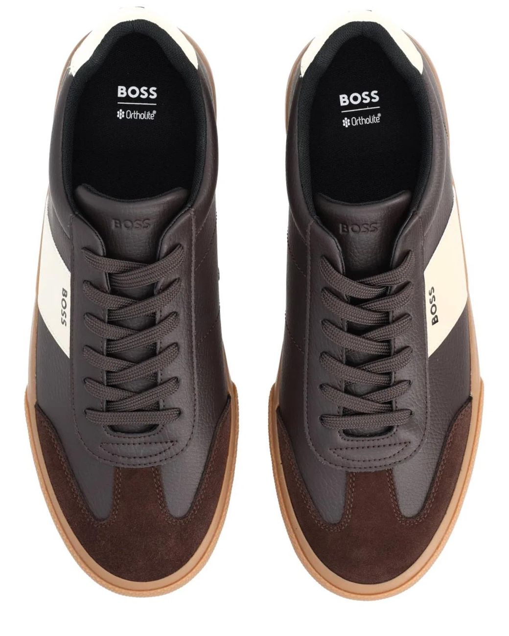 Boss Brown Sneaker With Logo for men