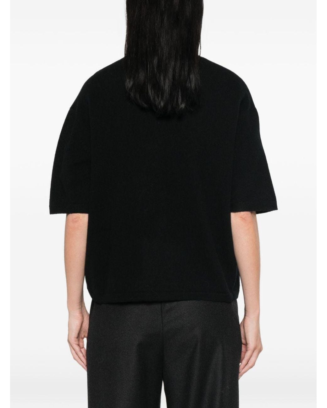 Soft Goat Black Cashmere T-Shirt