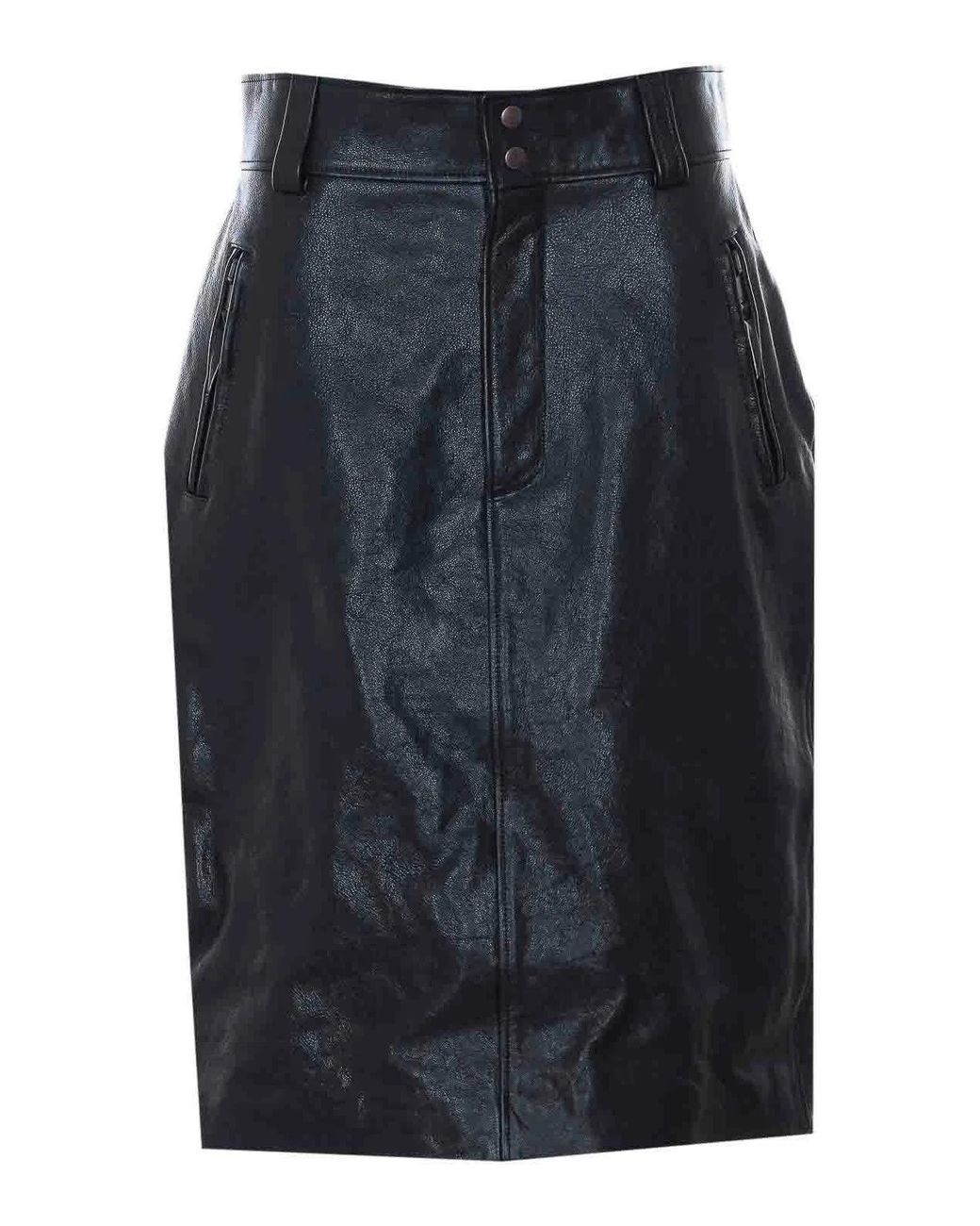Saint Laurent Blue Midi Skirt