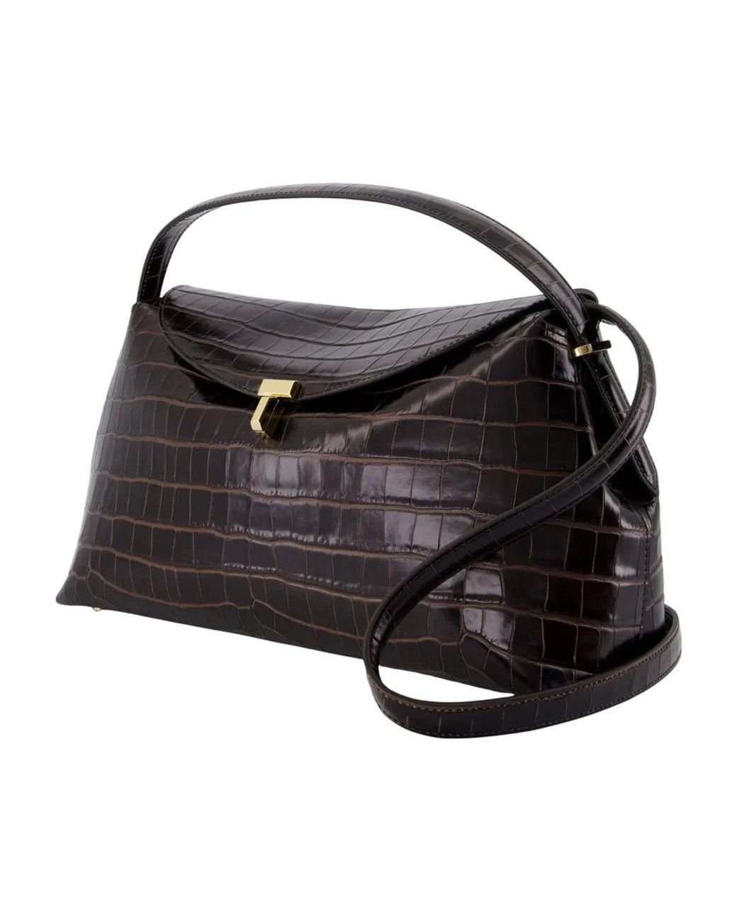 Totême  Black T-Lock Top Handle Purse