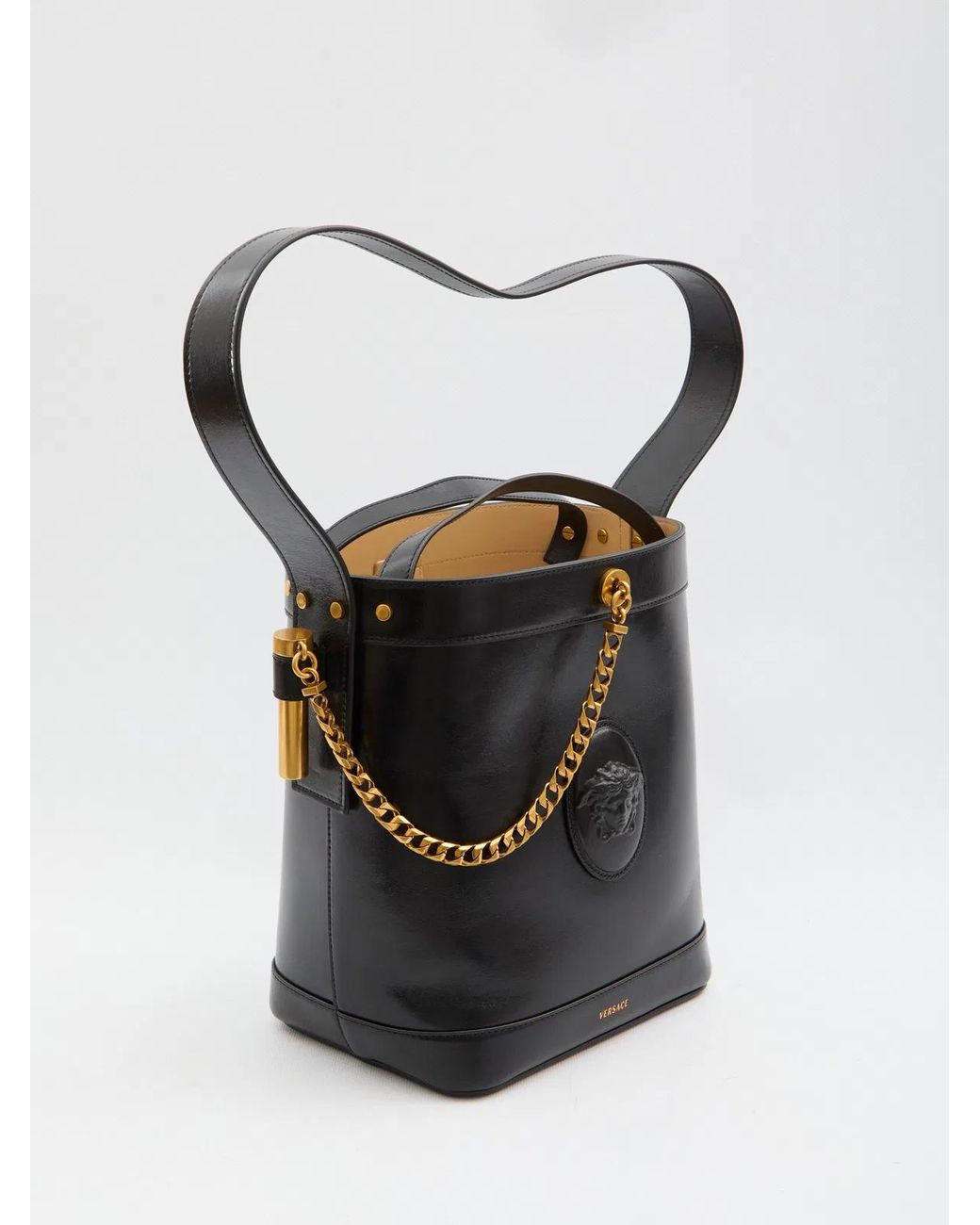 Versace White Medusa Bucket Bag