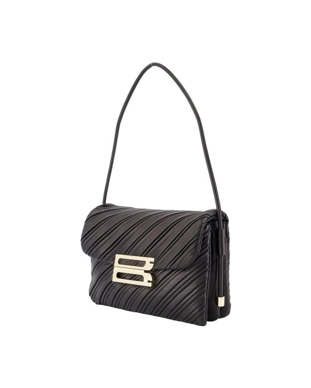 Victoria Beckham Black Soft Dorian Shoulder Bag