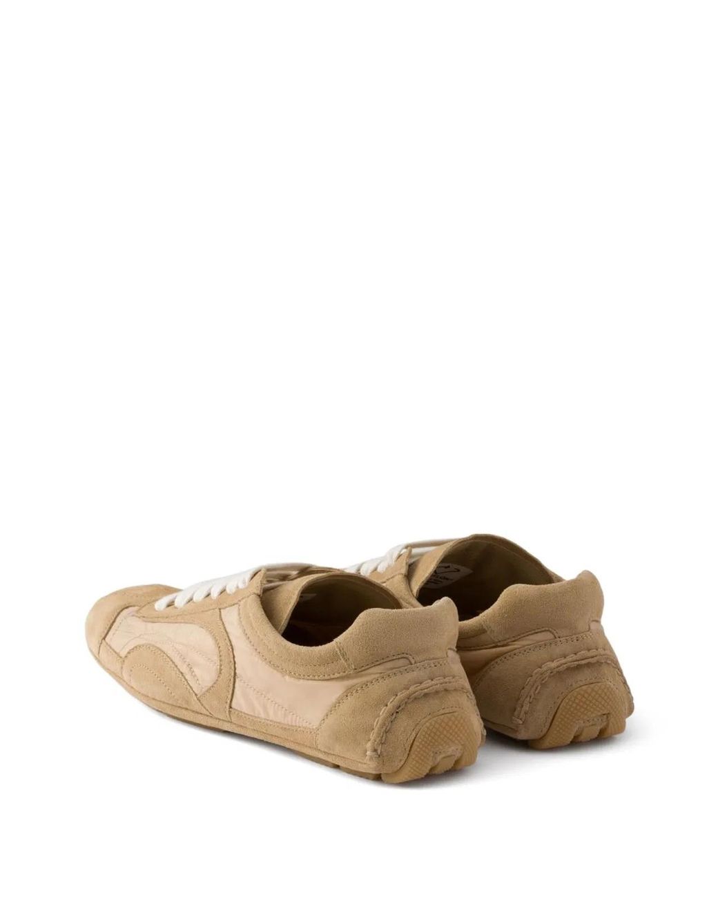 Prada Black Recycled Polyamide Recycled Polyester Calf Leather Flat Shoes