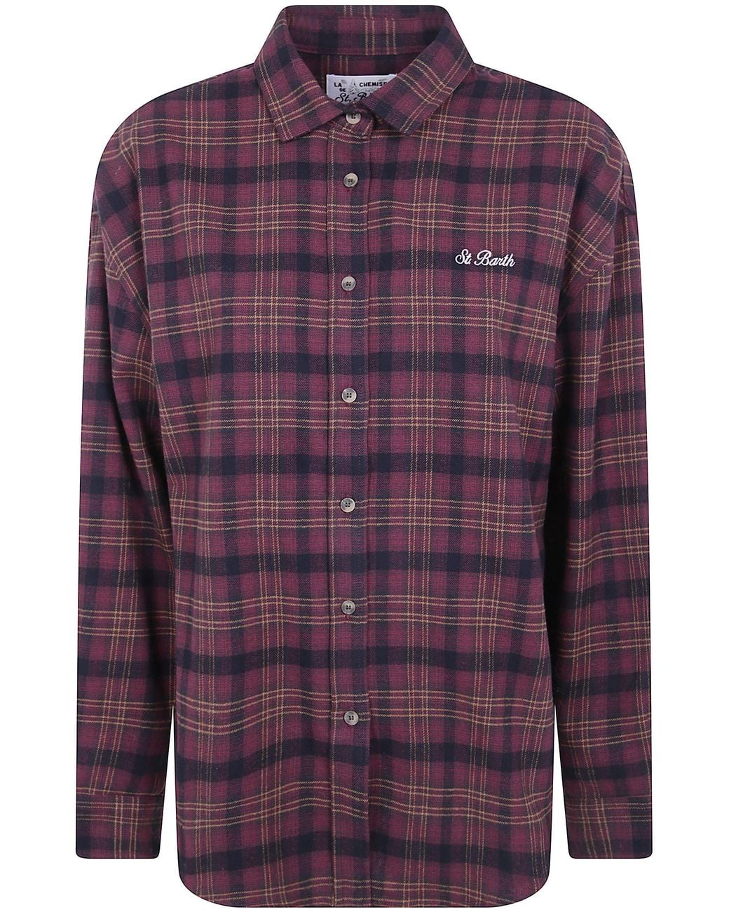 Mc2 Saint Barth Purple "Lully" Flannel Shirt