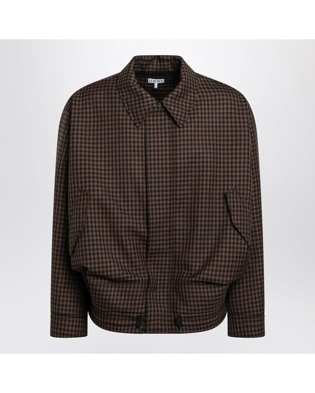 Loewe Black And Checked Wool Jacket for men