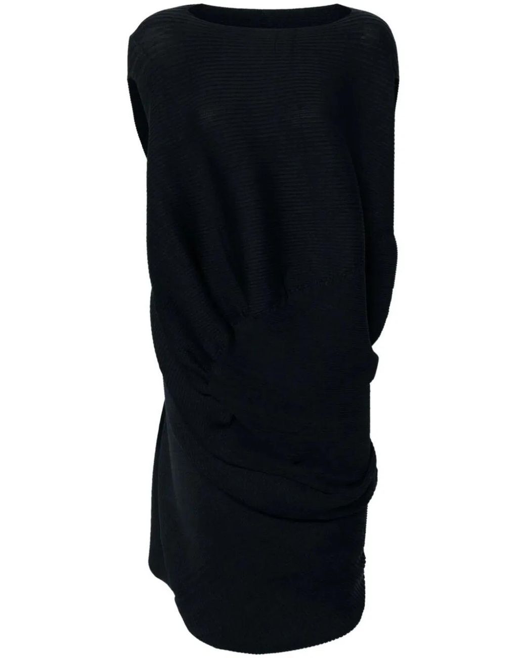 Issey Miyake Black Aerate Midi Dress