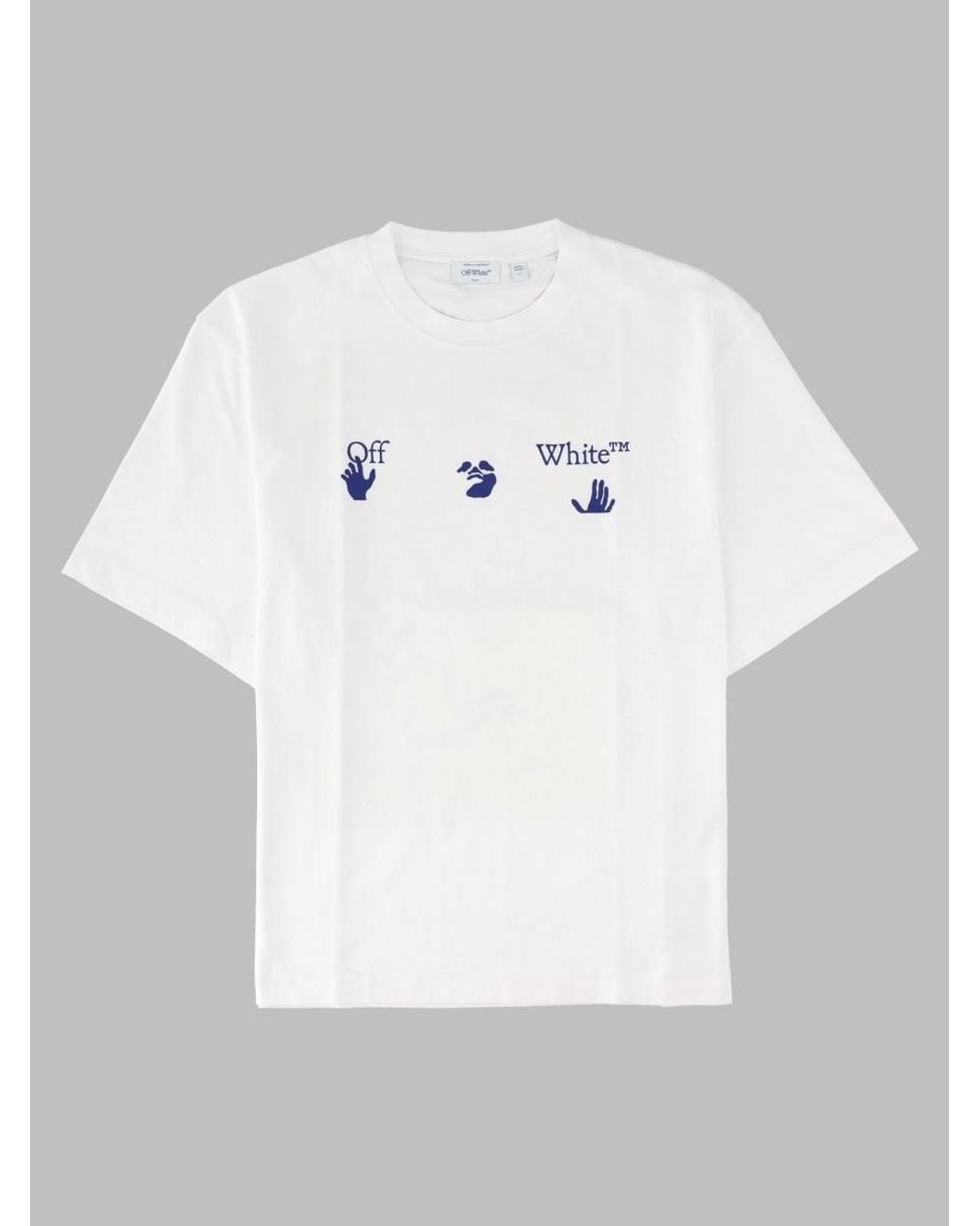 Off-White c/o Virgil Abloh Gray 100% Cotton Minimal Logo T-Shirt for men