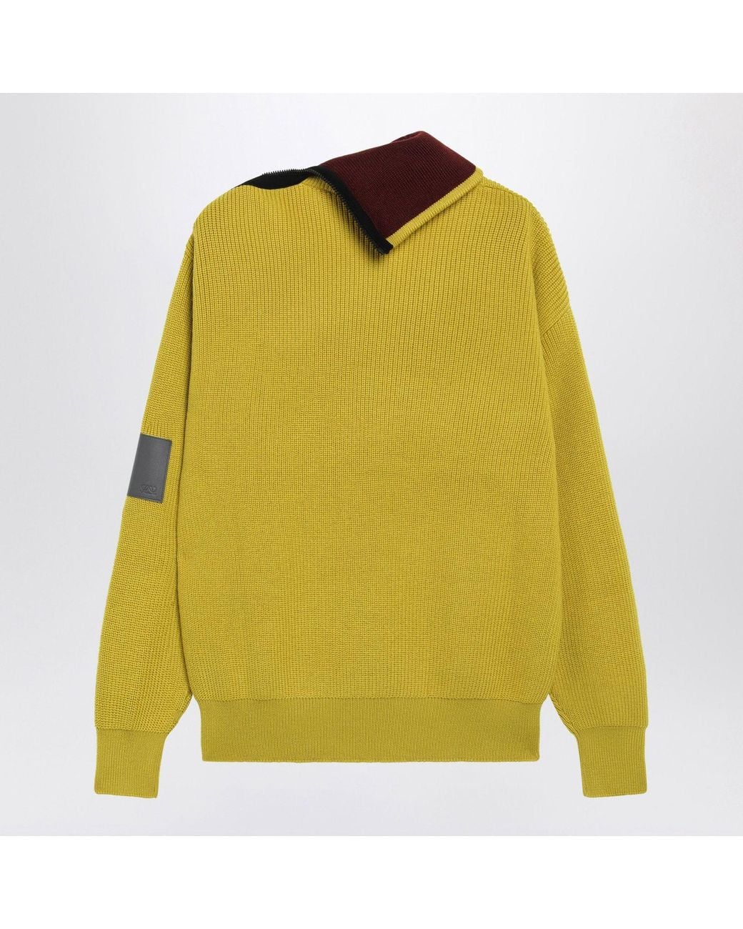 Loewe Yellow Wool Sweater With Zip Detail