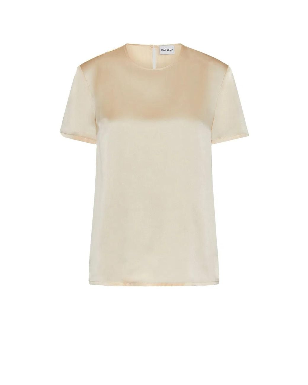 Marella White Silk T-Shirt