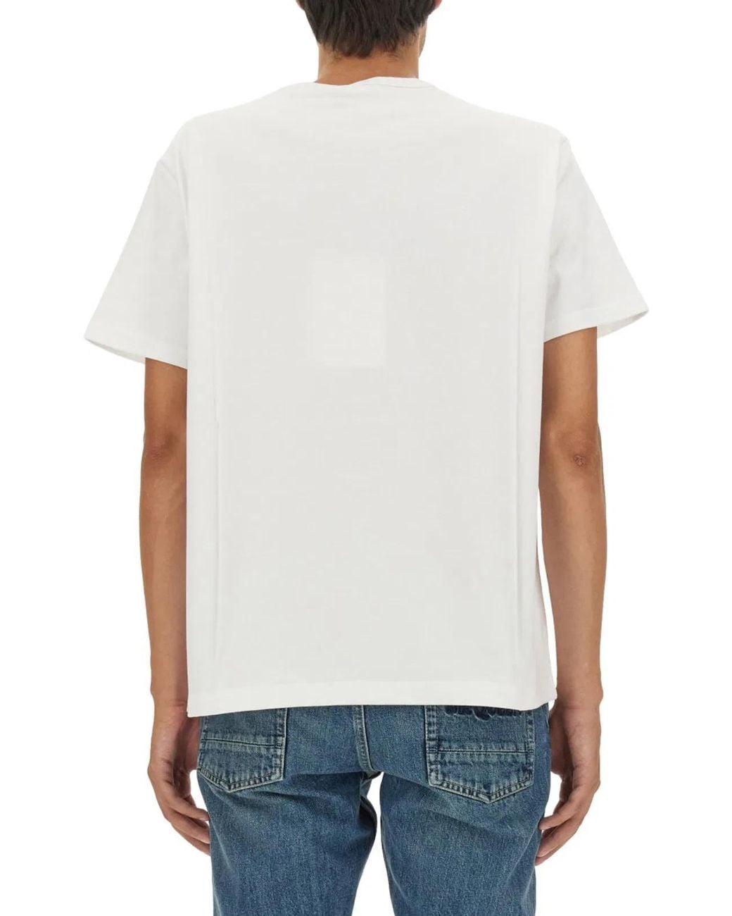 McQueen White Skull Logo T Shirt for men