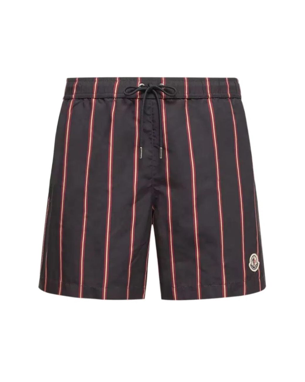 Moncler Gray Striped Swim Shorts for men