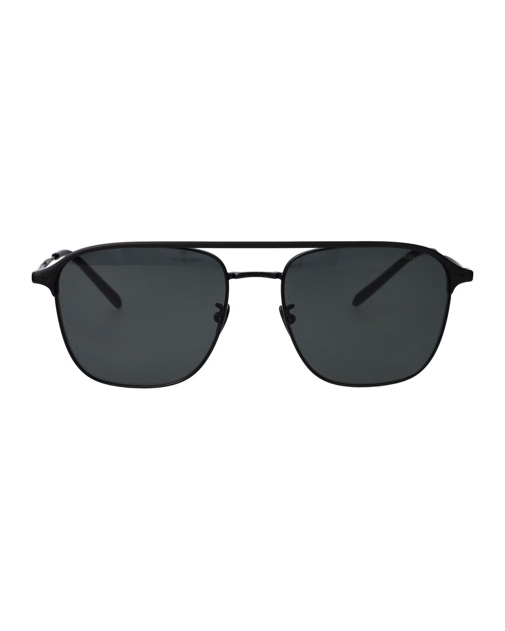 Giorgio Armani Black Matte Steel Sunglasses