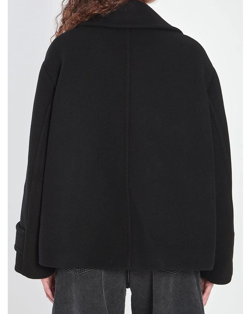 Chloé Black Wool Blend Coat
