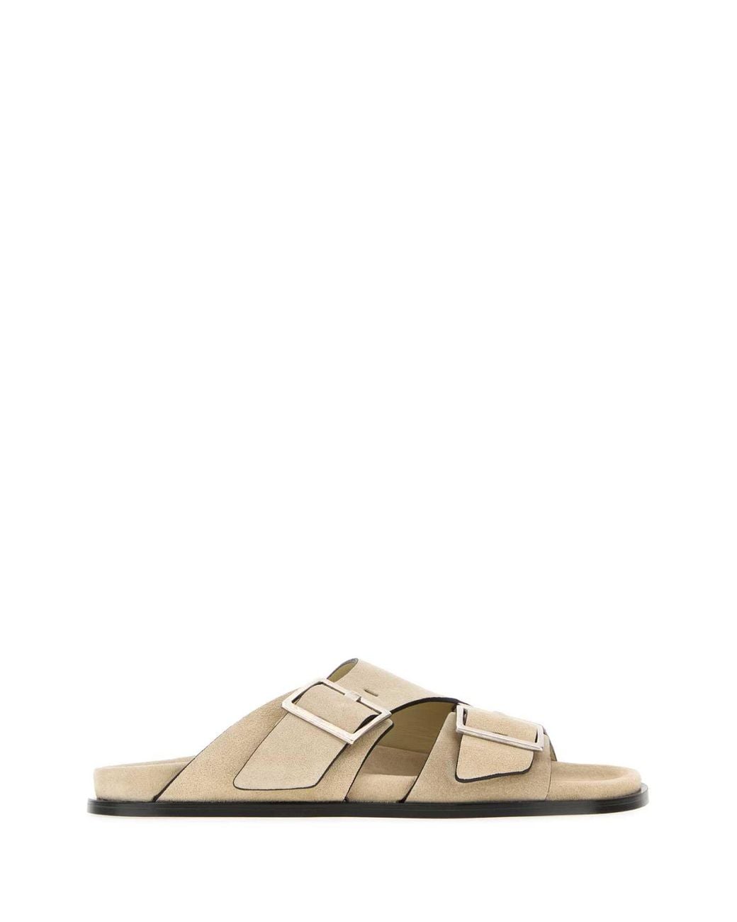 Alohas Natural Alba Suede Leather Sandals