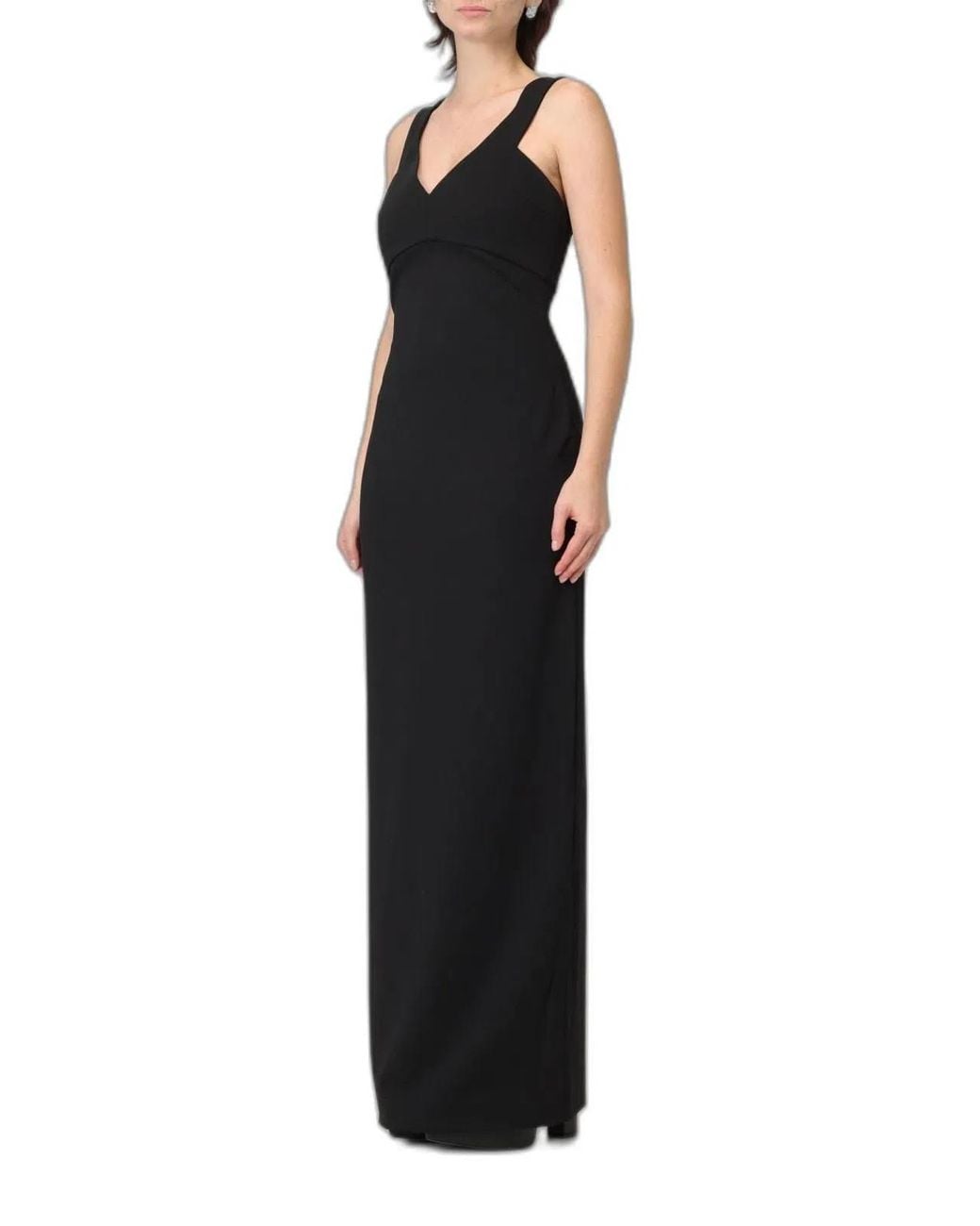 Solace London Black Nalani Maxi Dress