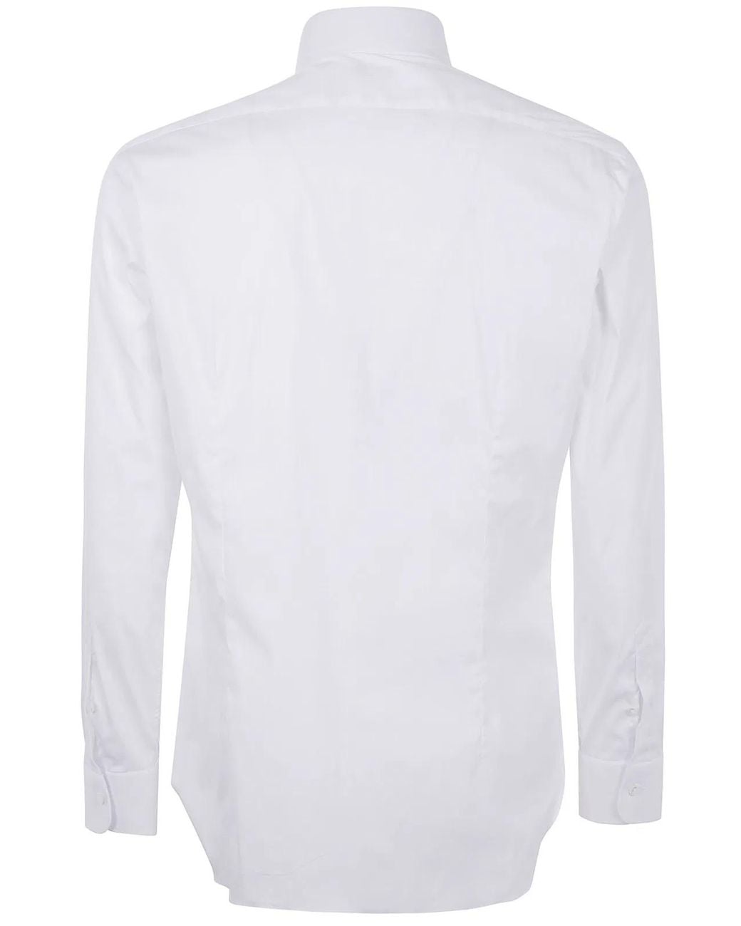 Barba Napoli White "Classic" Popeline Stretch Shirt for men