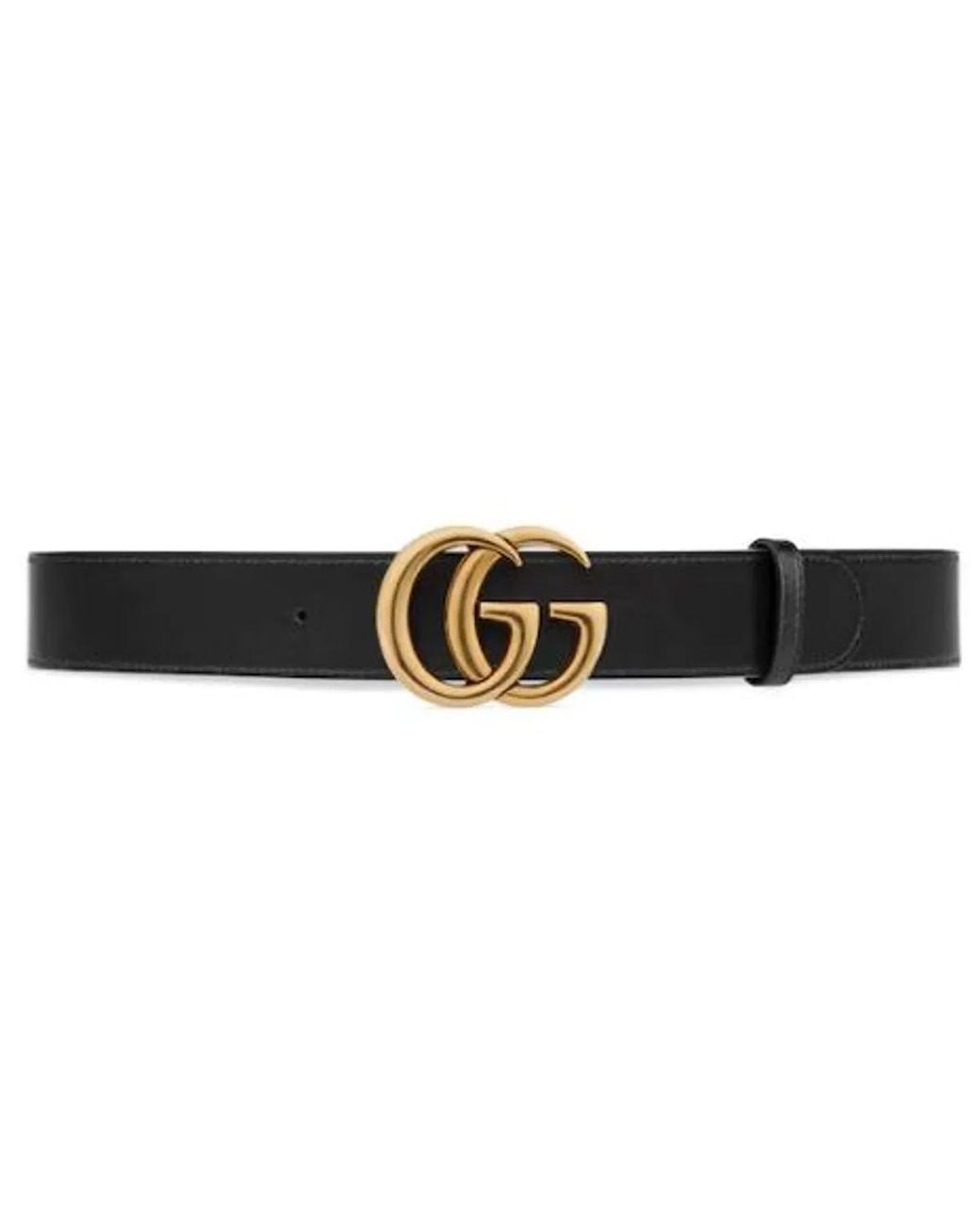 Gucci Black Gg Marmont Reversible Belt