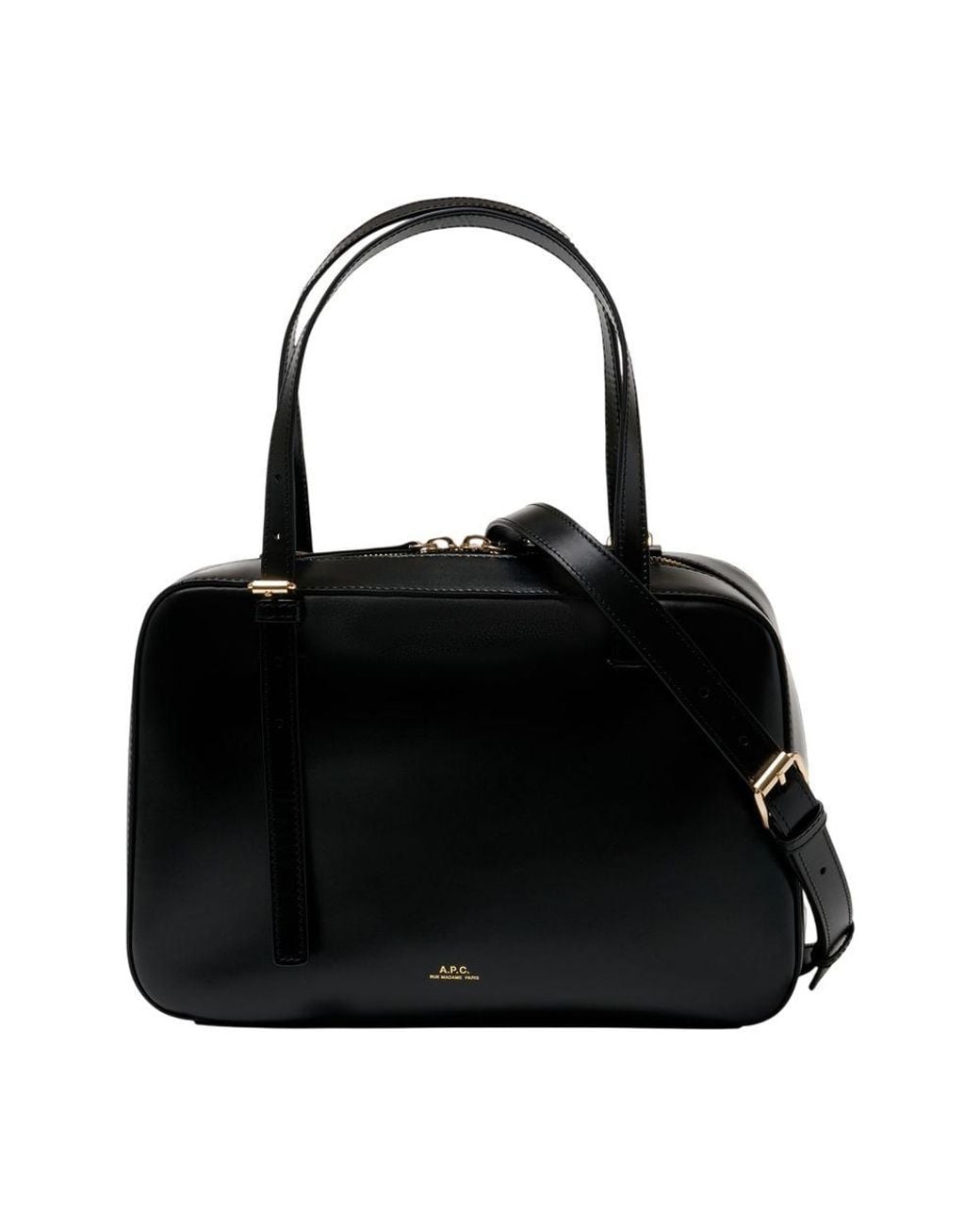 A.P.C. Black Leather Handbag