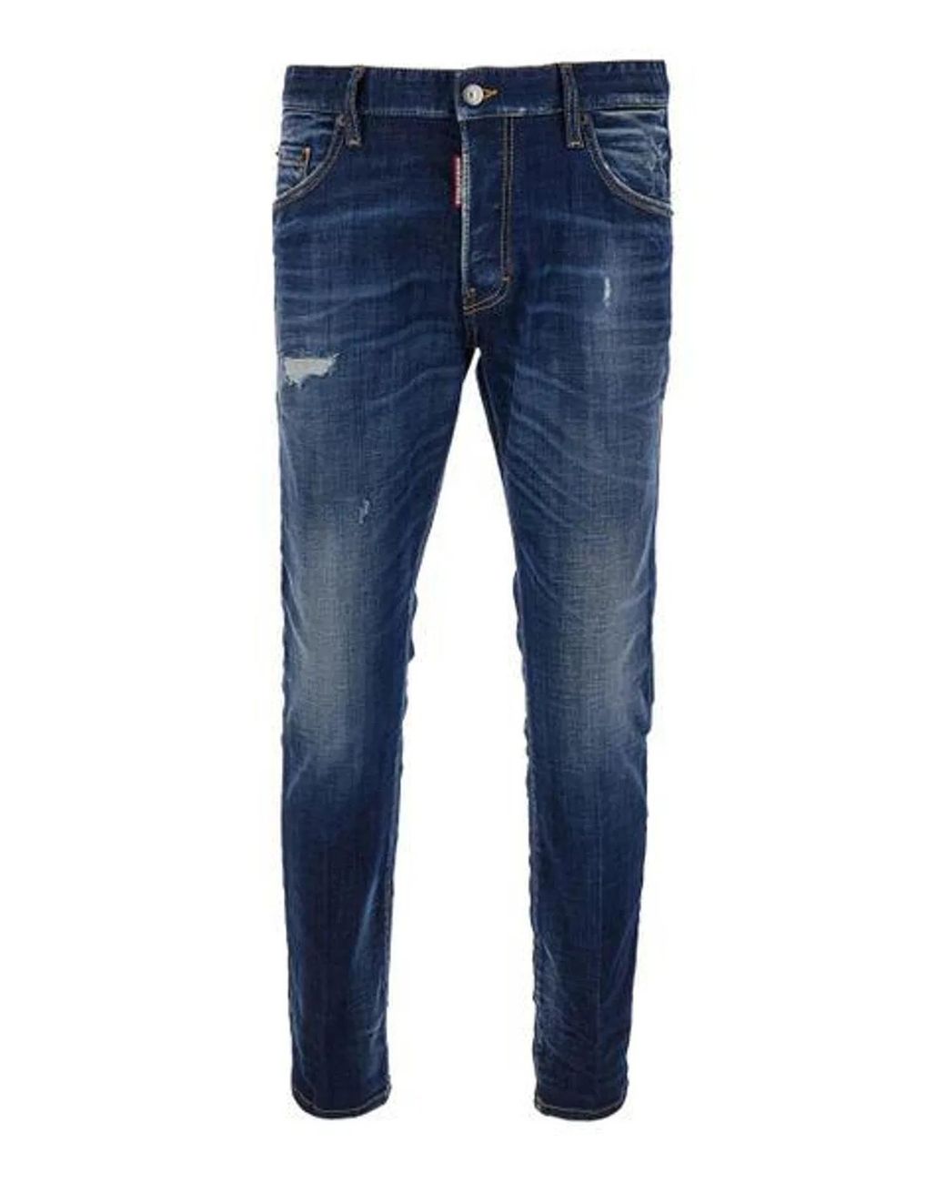 DSquared² Blue Pants 5 Pockets for men
