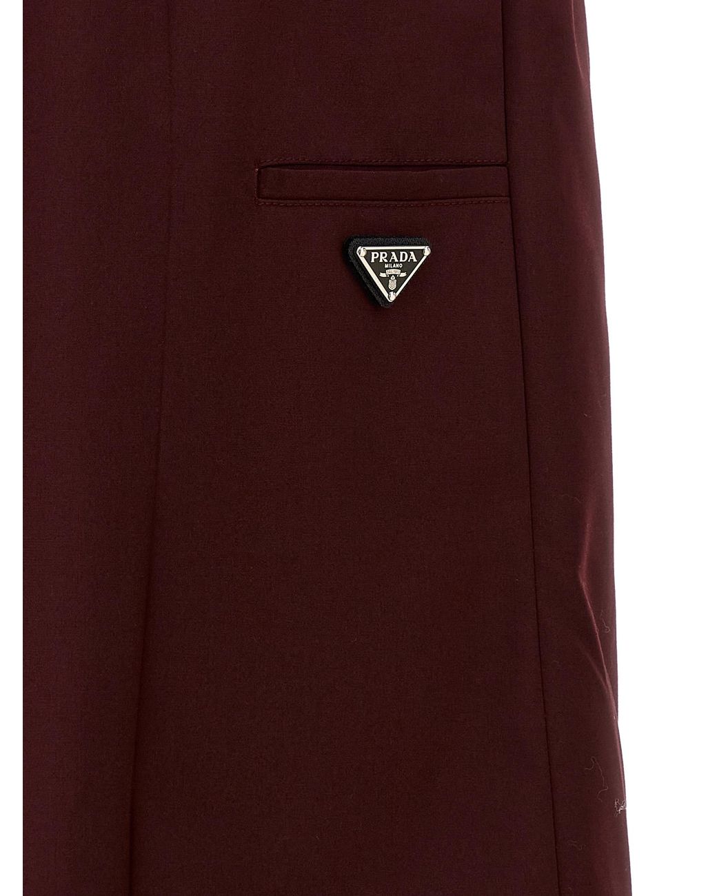 Prada Purple Double Layer Elastic Skirt