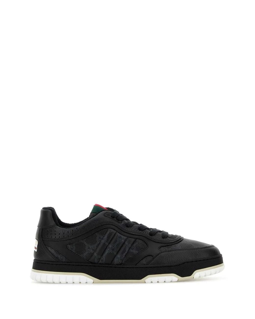 Gucci Black Printed Leather Sneakers for men