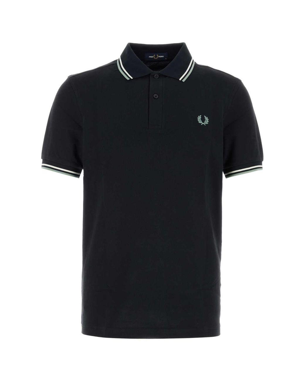 Fred Perry Black Cotton Piqué Polo Shirt for men
