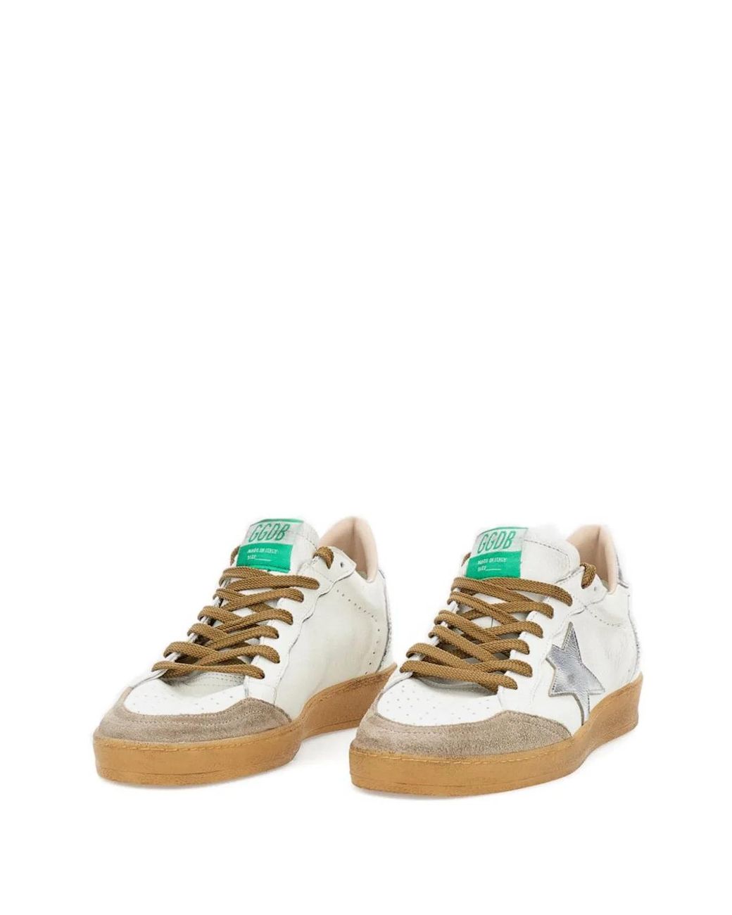Golden Goose Deluxe Brand White Ballstar Nappa Upepr Suede Toe Lami for men