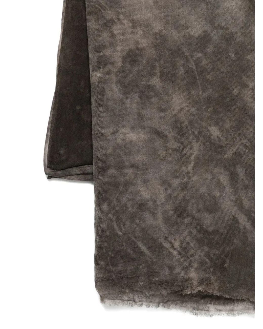 Avant Toi Gray "Austen" Faded Effect Light Wool Scarf 100X200 for men