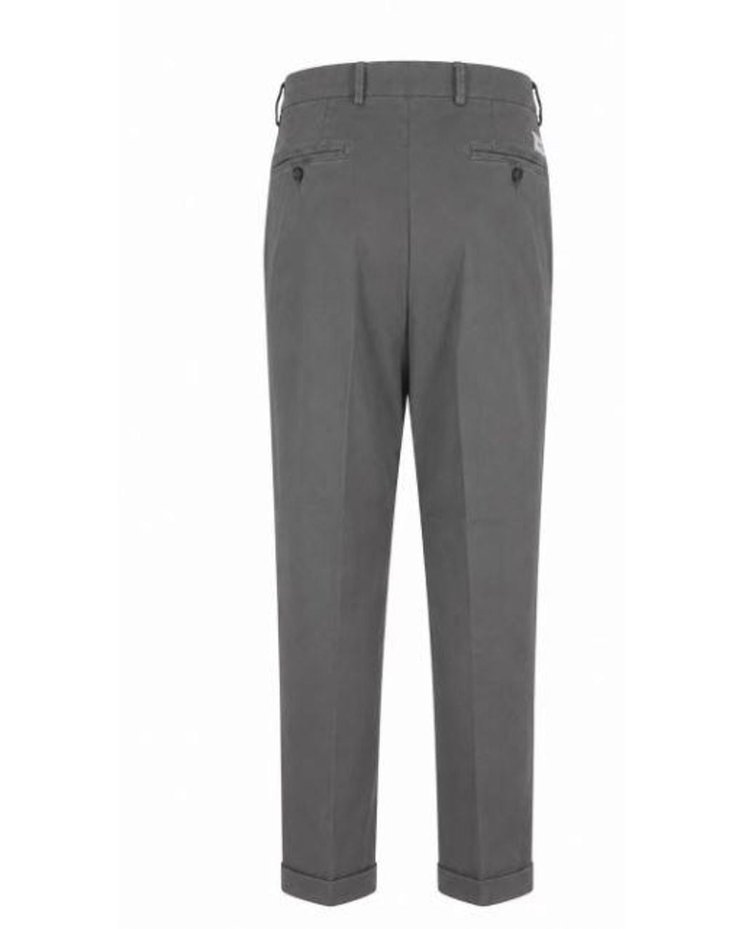 Manuel Ritz Gray Cotton Elastane Trousers for men