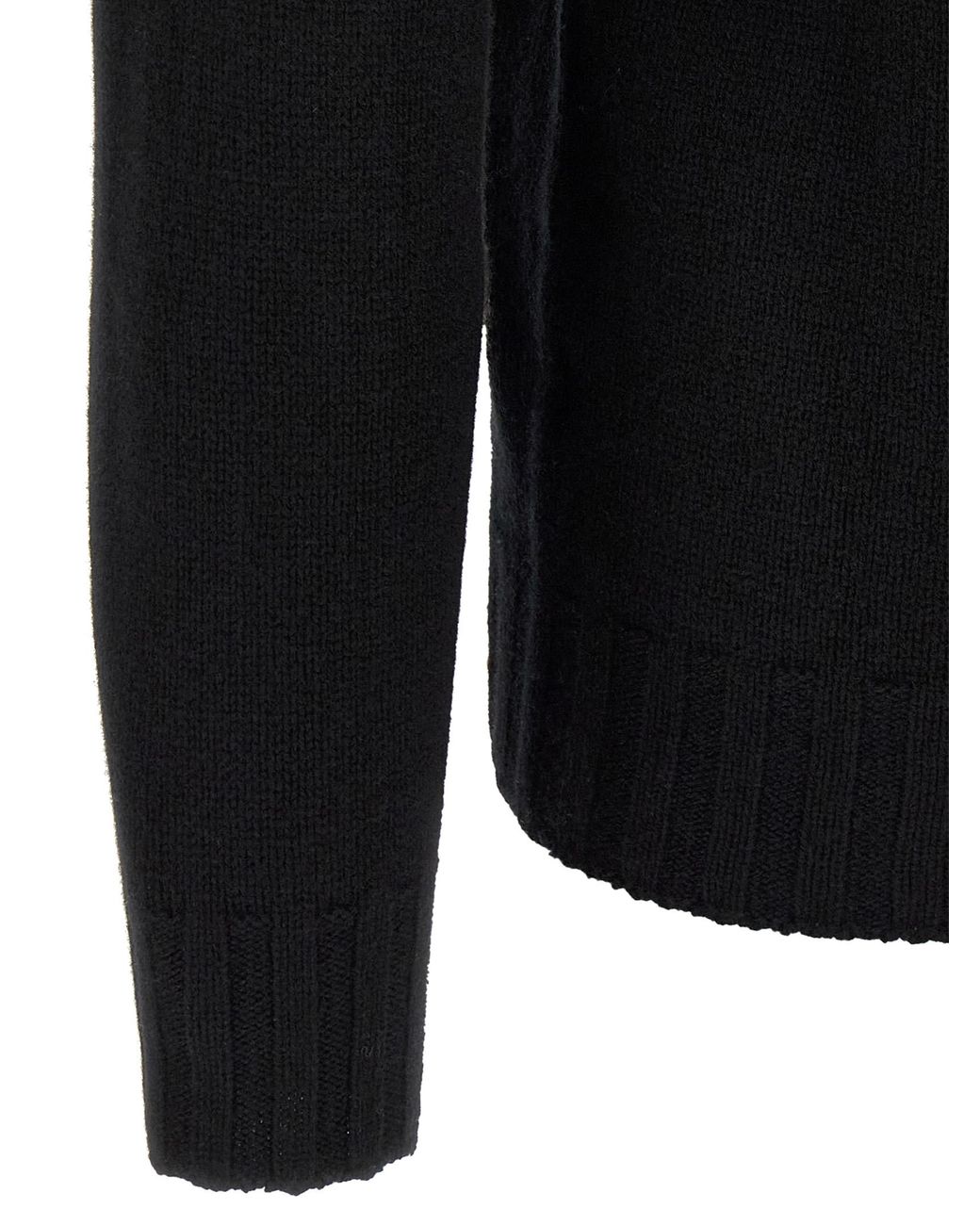 Oliver Lattughi Black Cashmere V-Sweater for men