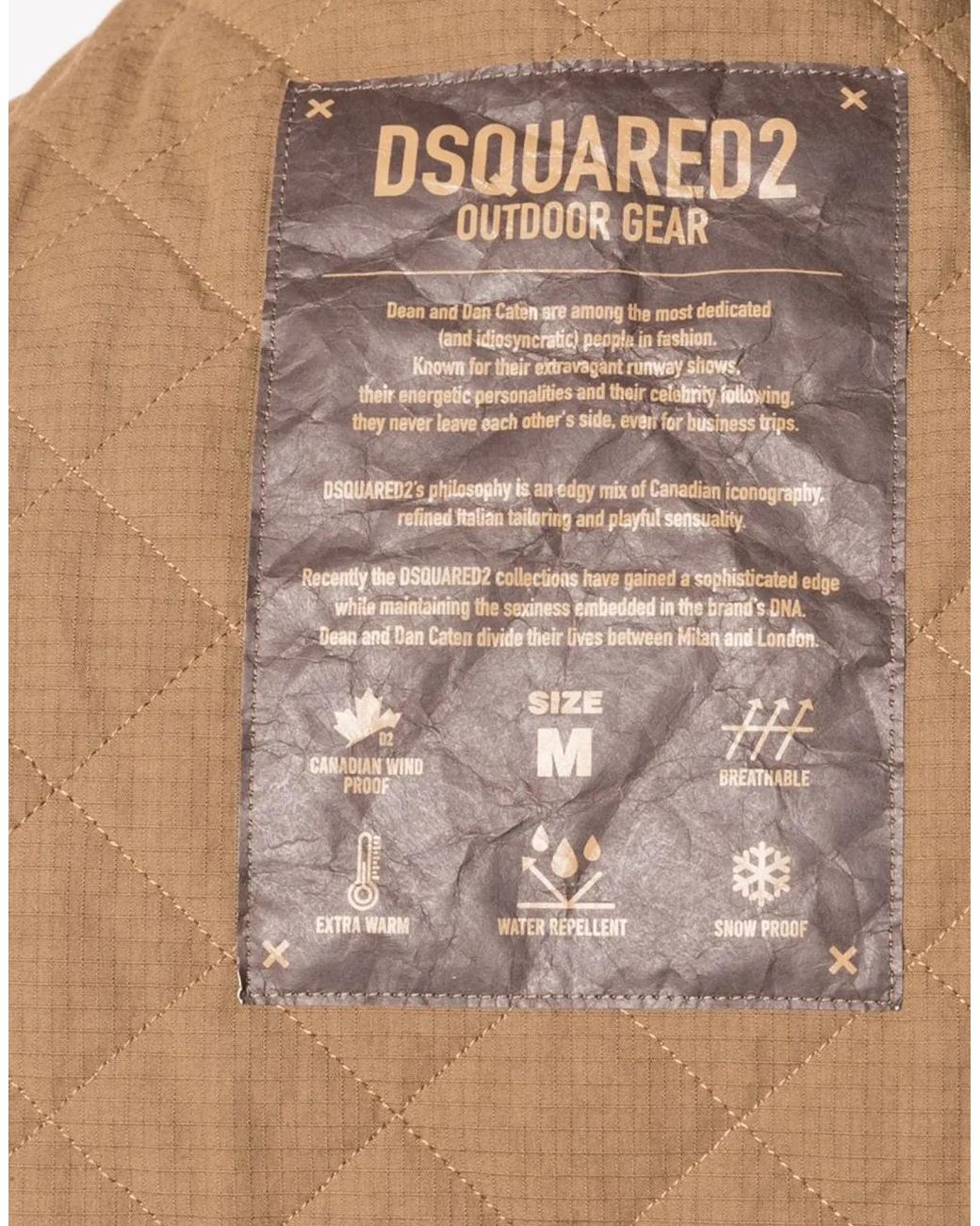 DSquared² Brown Reversible Quilted Vest Jacket for men