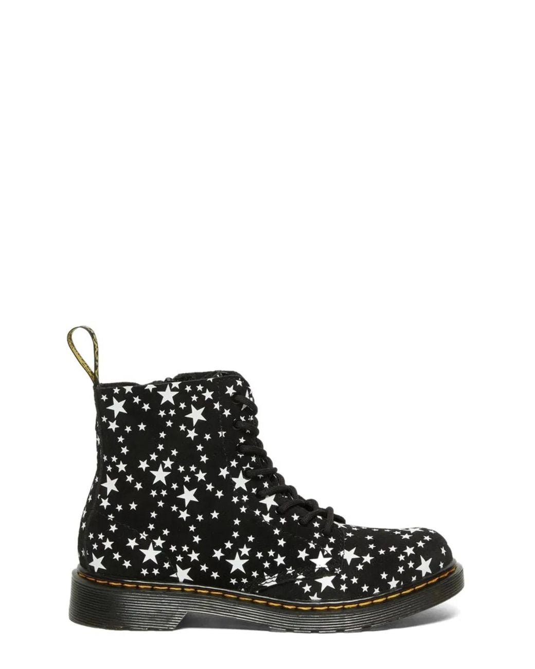Dr. Martens Black Dr Martens Lace Boots 1460 Star Print