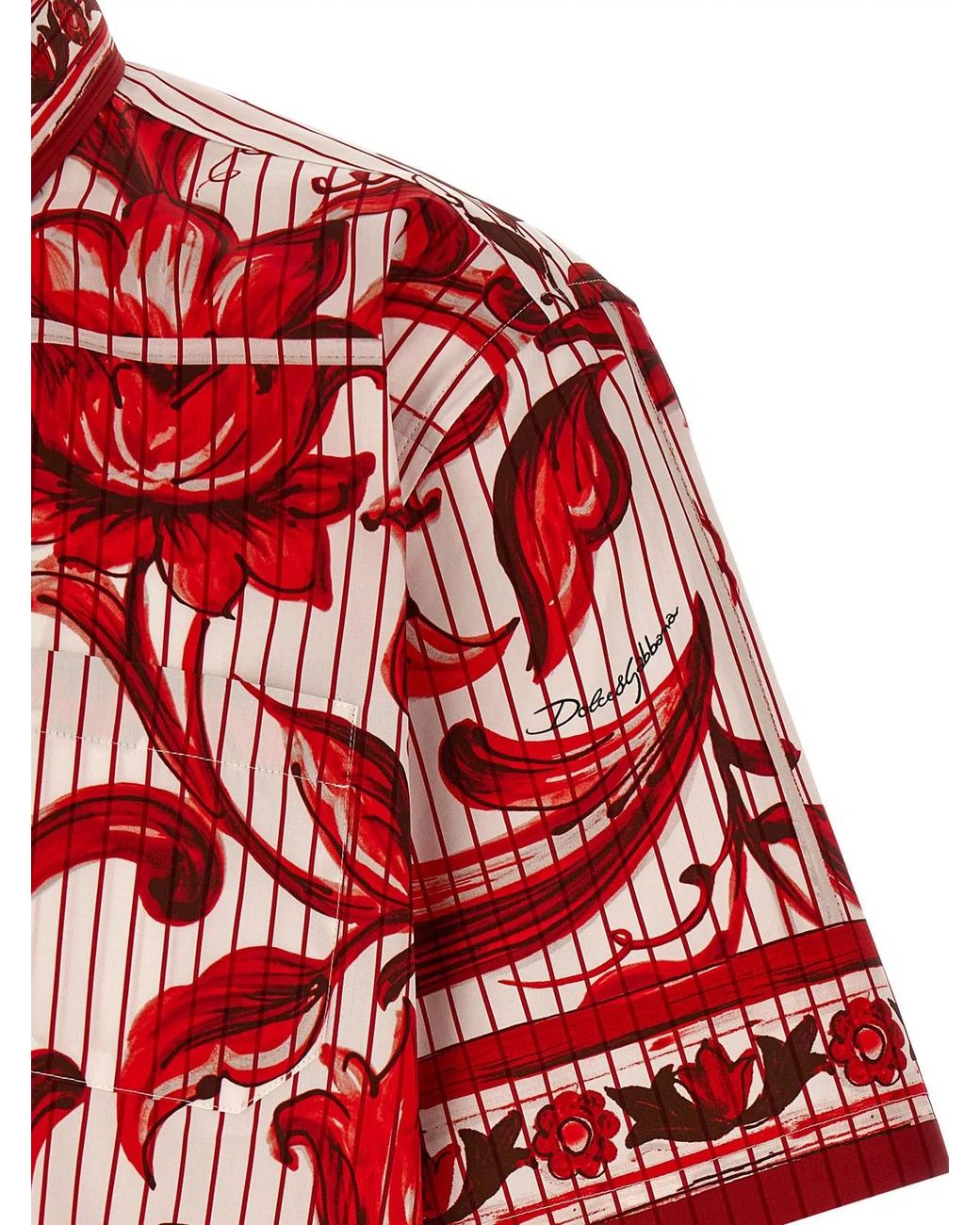 Dolce & Gabbana Red Dolce & Gabbana 'Maiolica' Shirt for men