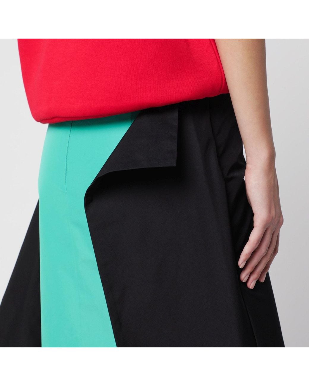 Aliita Black Mint Asymmetric Skirt