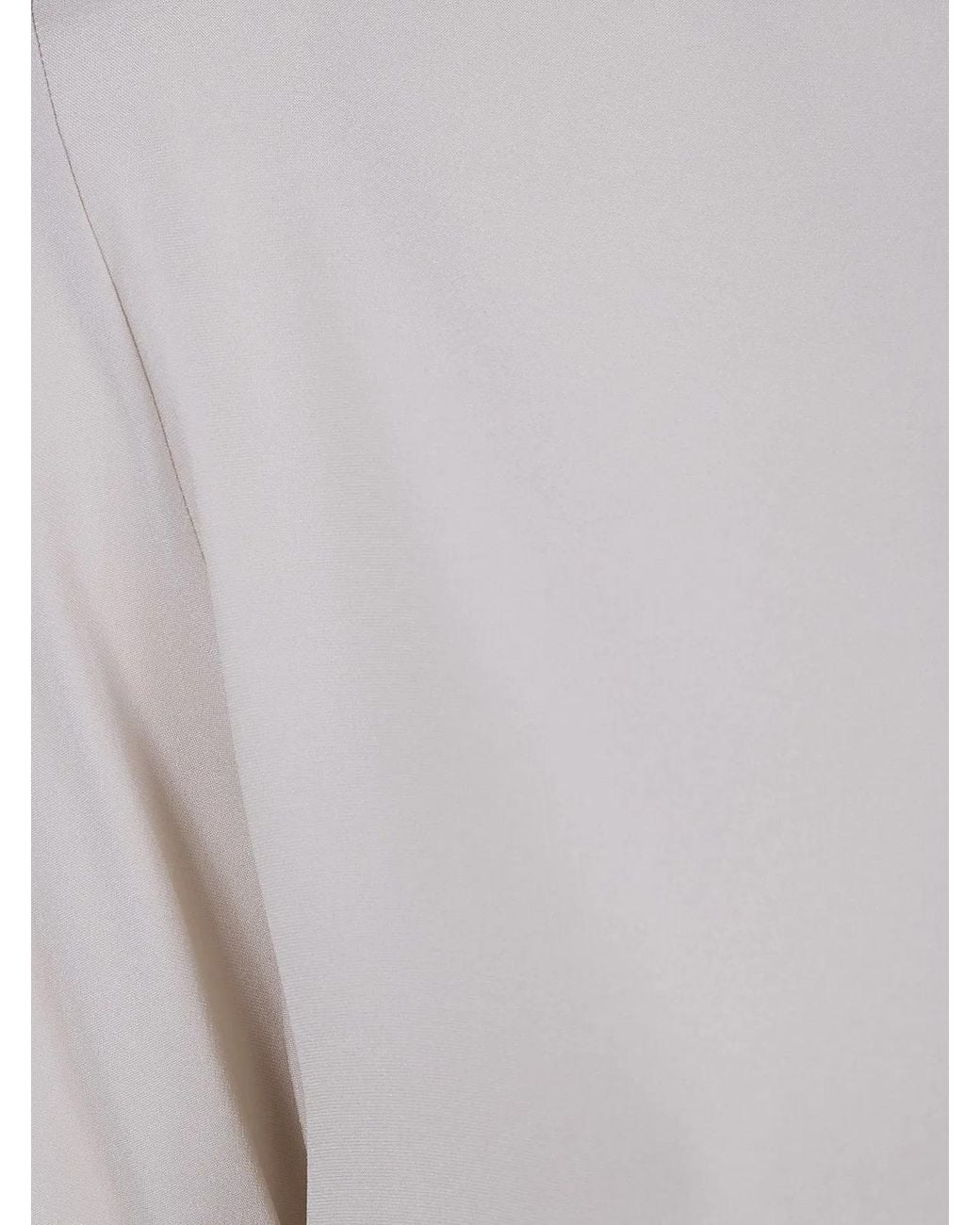 Rossopuro Gray 3/4 Sleeve Silk Blouse