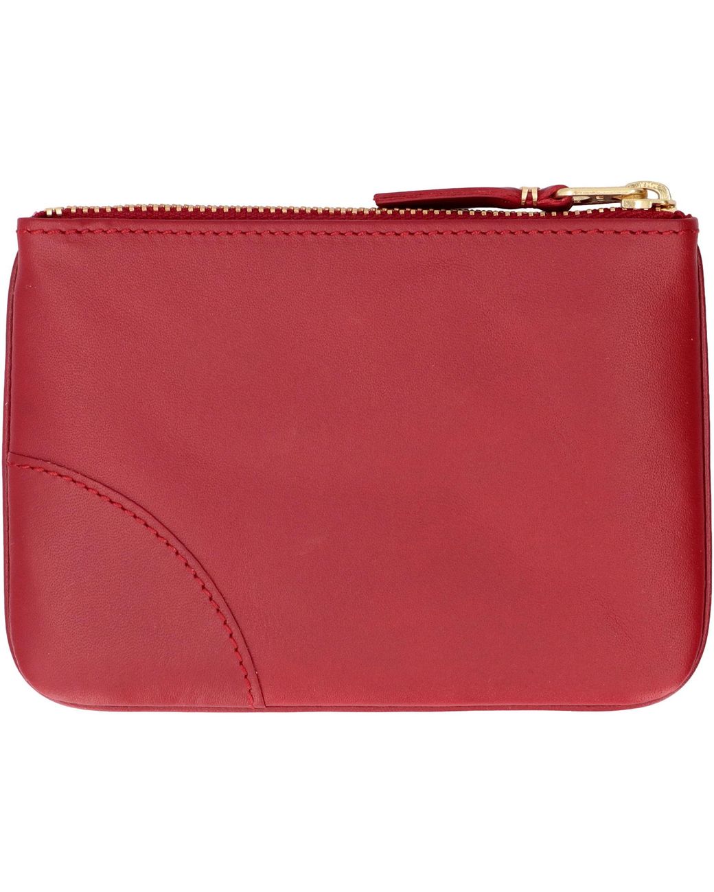 Comme des Garçons Red Small Leather Flat Pouch