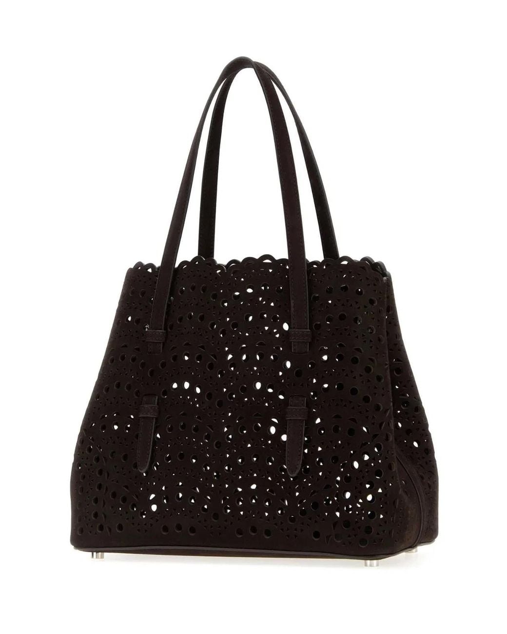 Alaïa Black Dark Suede Mina 25 Handbag