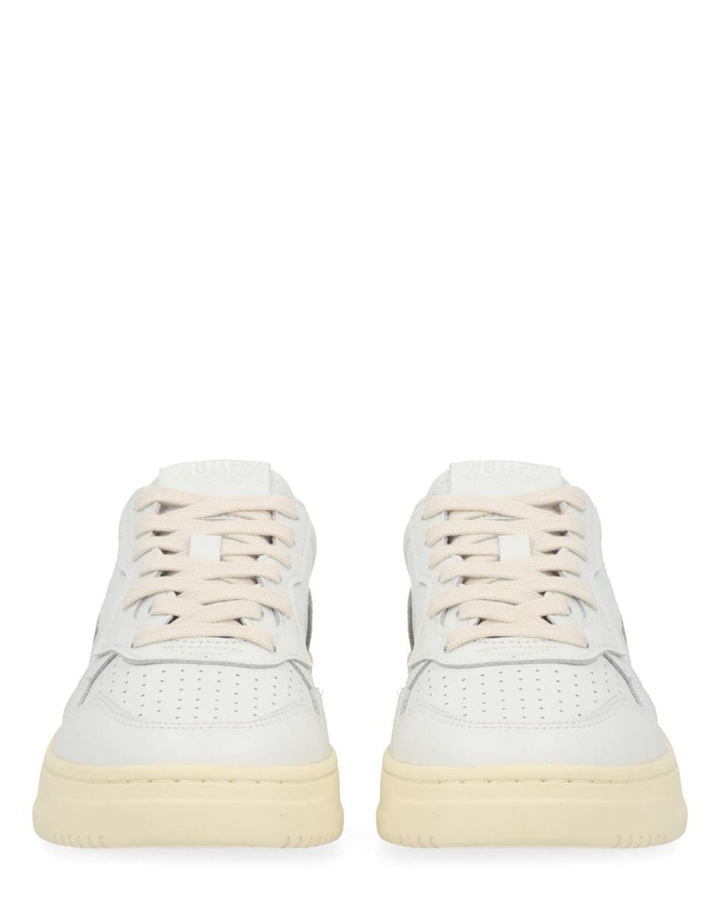 Autry White "Medalist Low" Sneaker