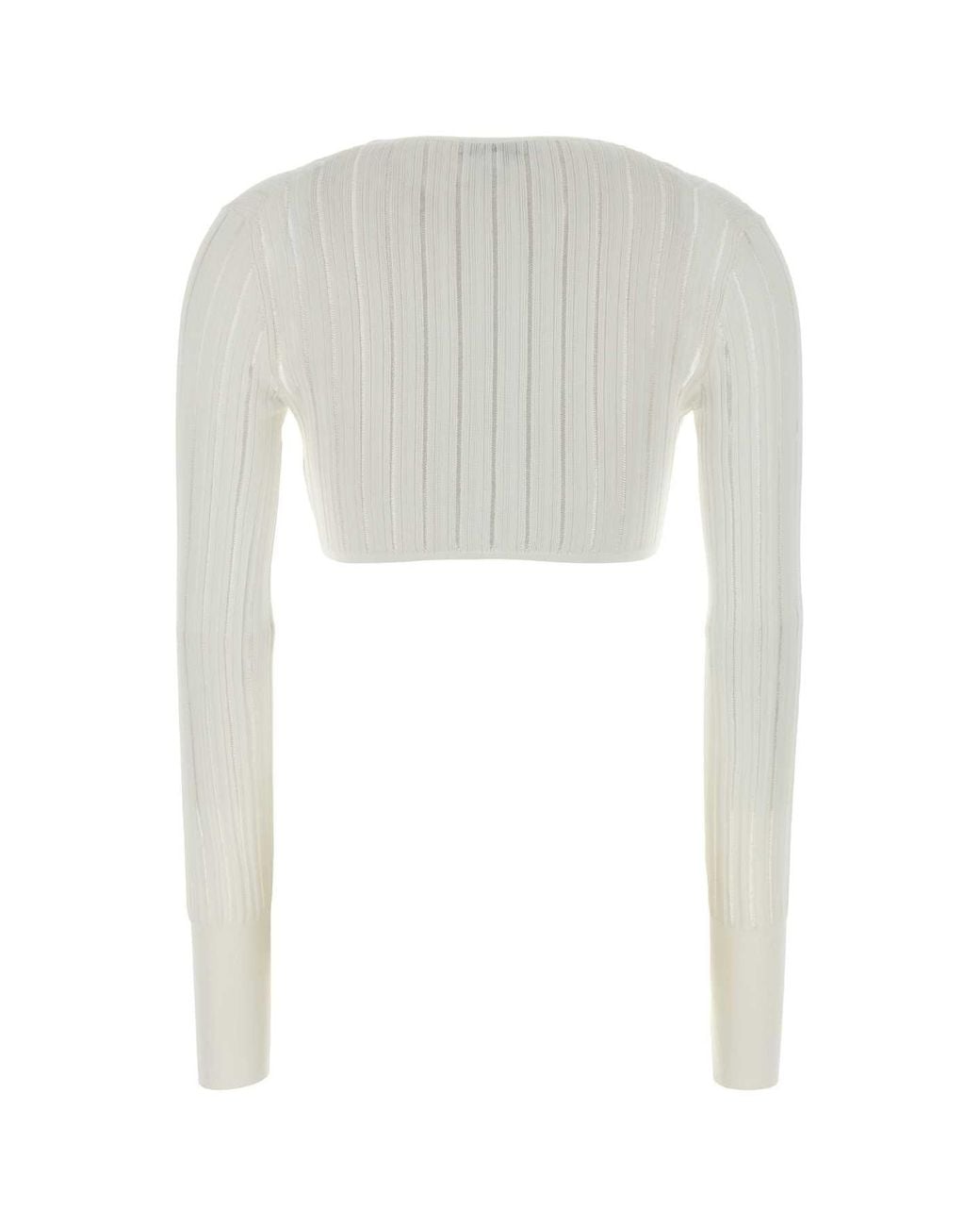 Alaïa White Crinoline Cardigan