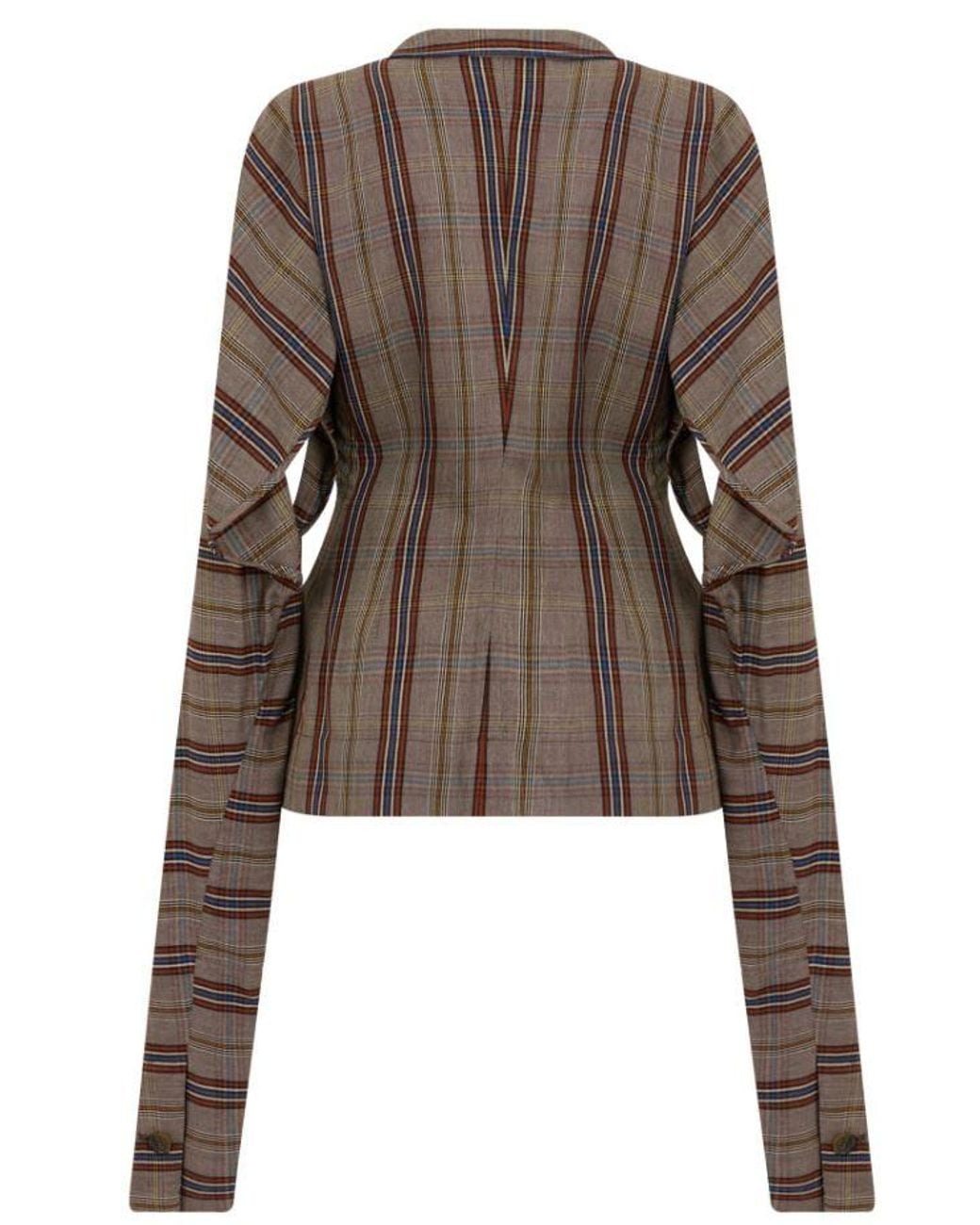 Vivienne Westwood Brown Blazer Checkered Viscose Blazers