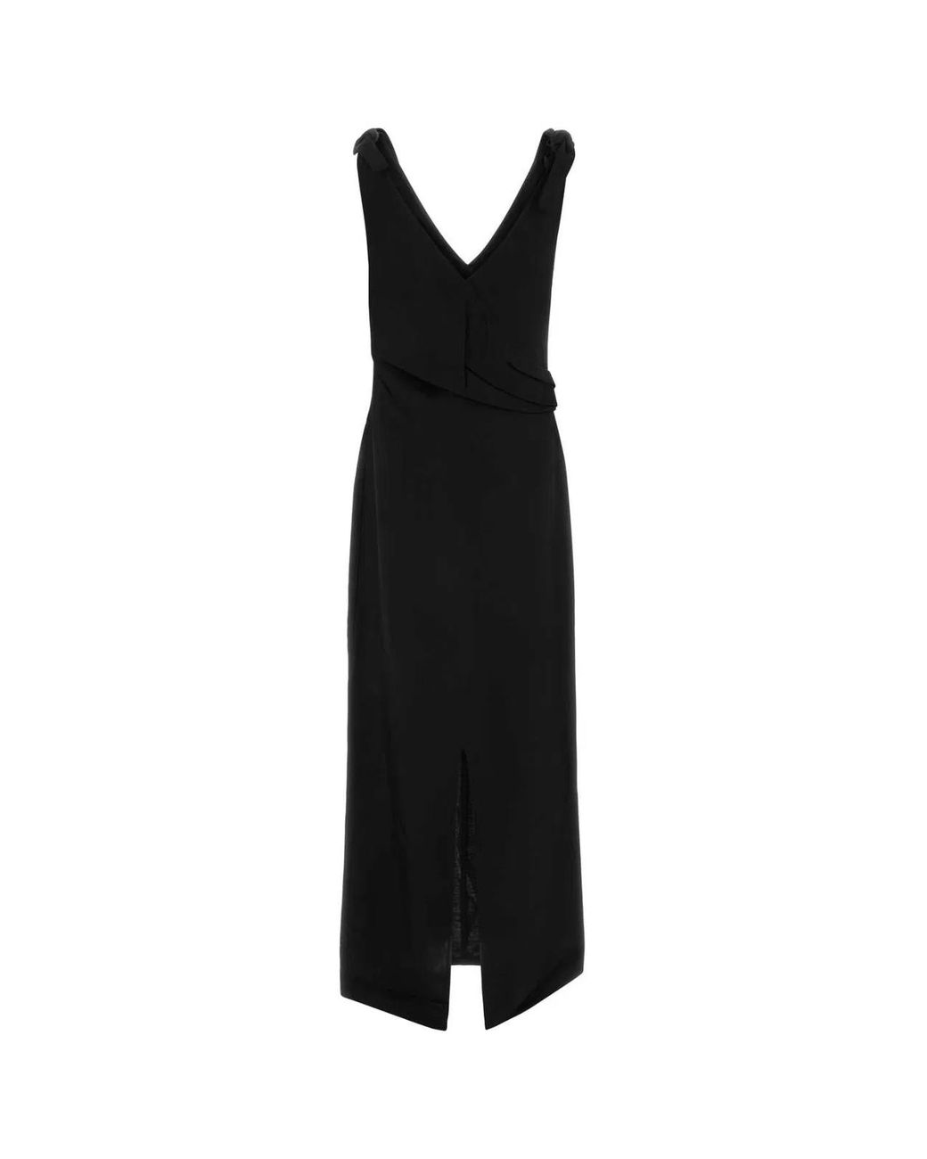 Co. Black Pleated Slip Dress