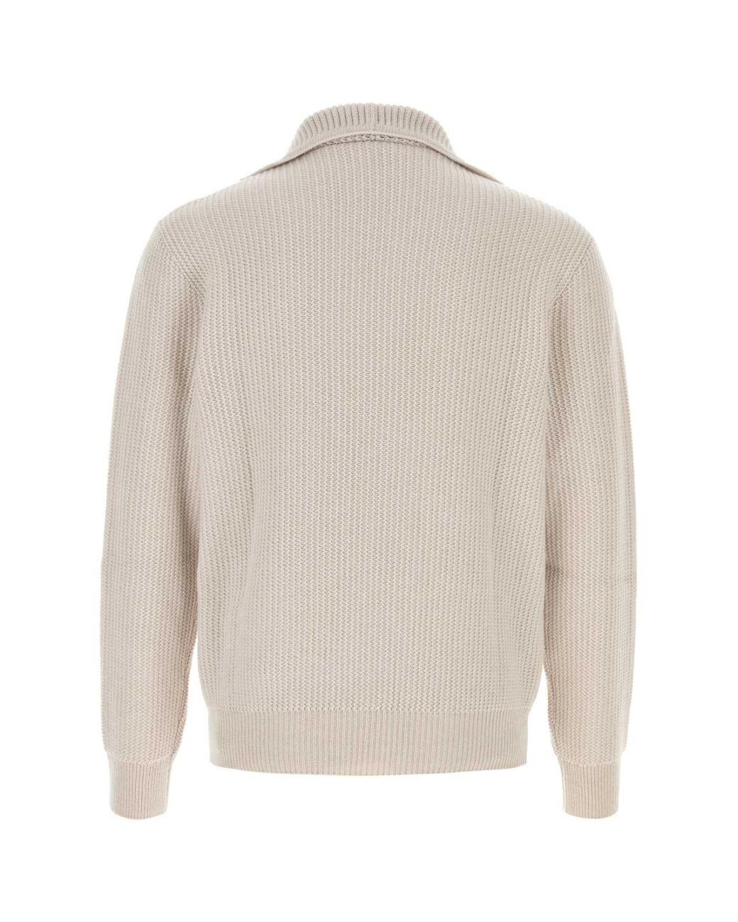 Brioni White Open Polo for men