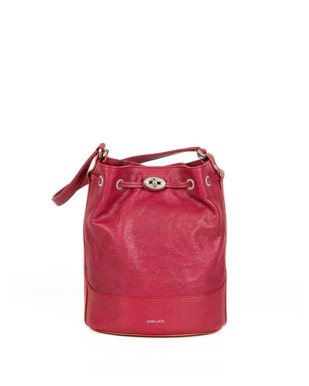 Zanellato Red Mondà Tobacco Leather Clutch Bag