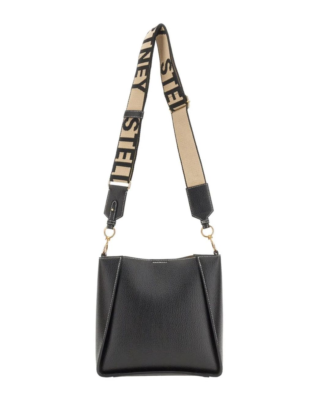 Stella McCartney Black Shoulder Bag With Logo