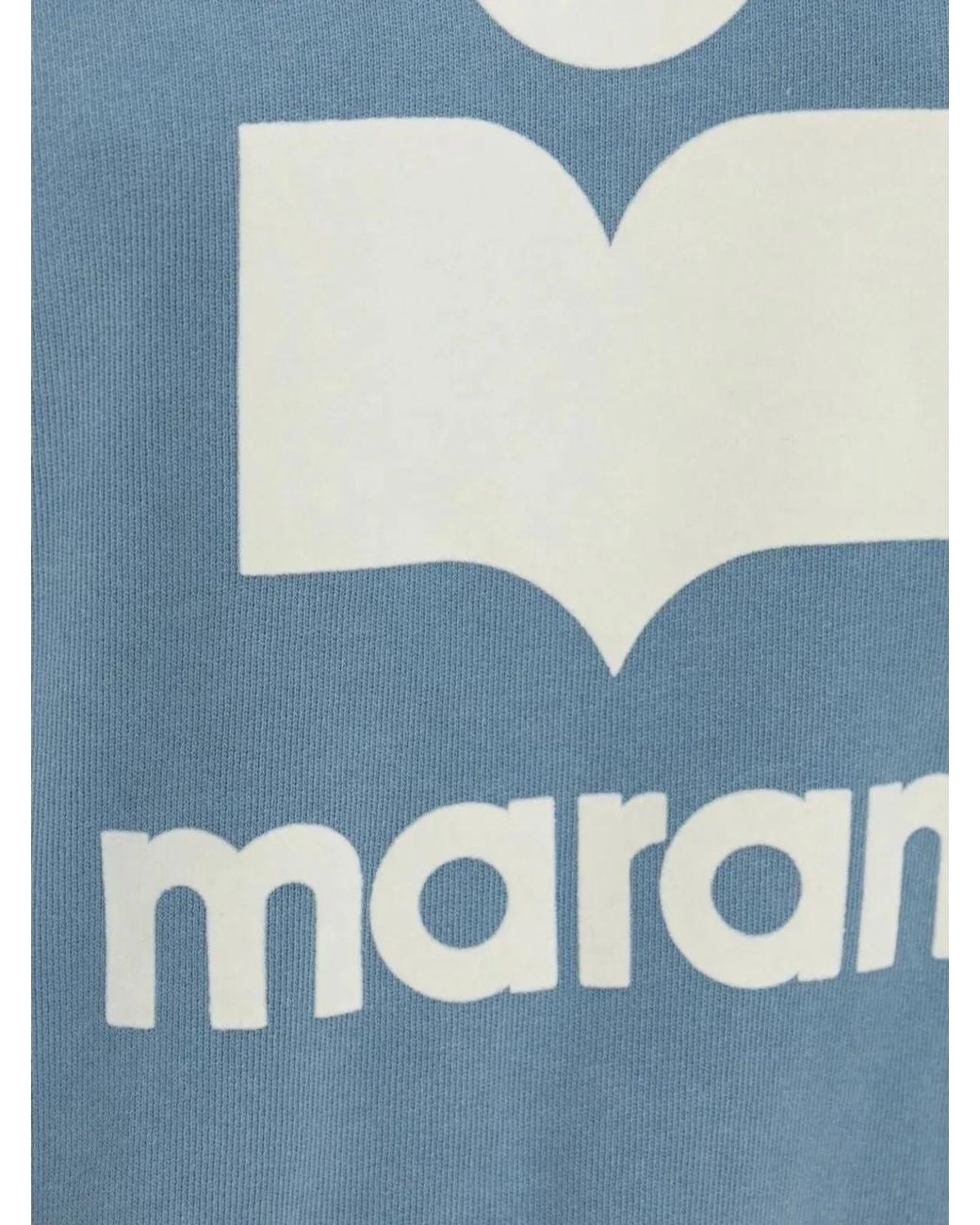 Isabel Marant Blue Slate Ecru Cotton Jersey